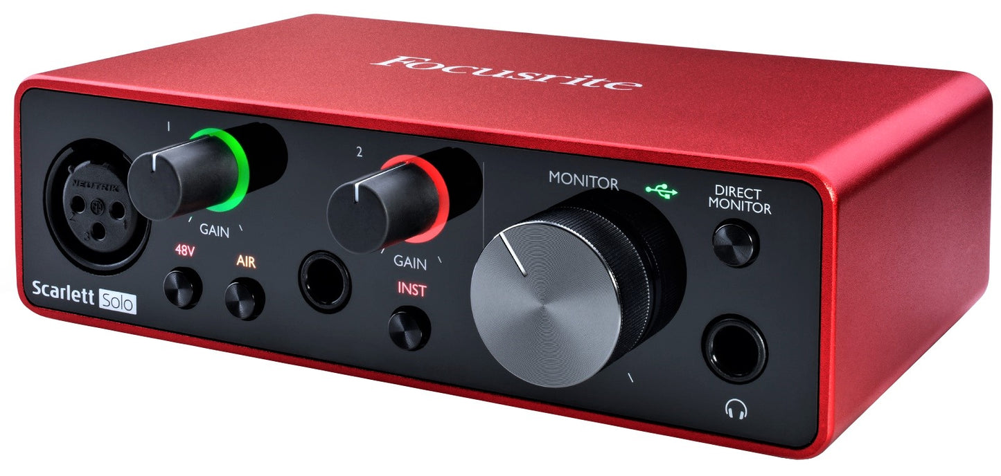 Focusrite Scarlett Solo 3rd Gen – Enregistrement Facile avec Qualité Studio