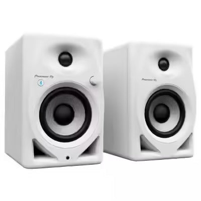 Pioneer DJ DM-40D-BT Blanc – Enceintes de Monitoring Polyvalentes avec Bluetooth