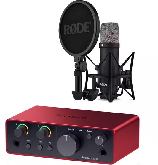 Pack RØDE NT1 Signature Black & Focusrite Scarlett Solo G4 – Qualité Studio Professionnelle